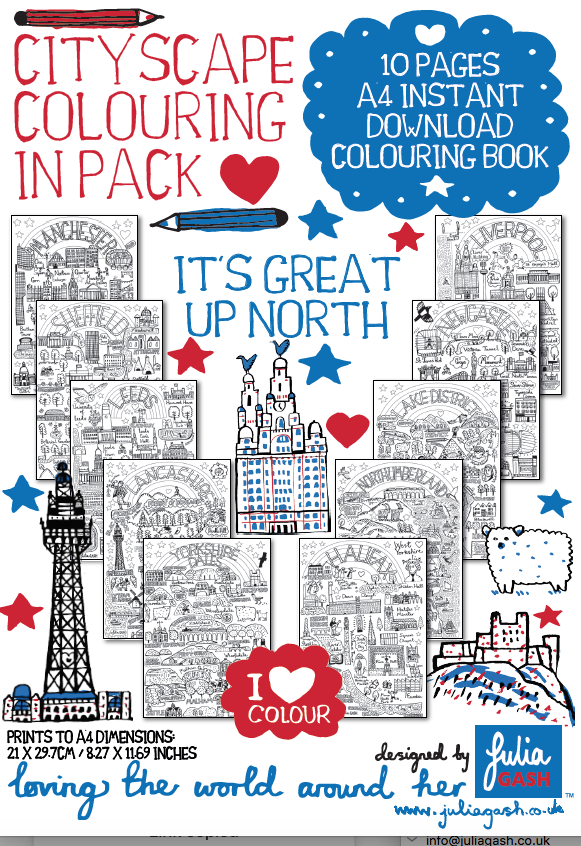 It's Great Up North Colouring In eBook by Julia Gash